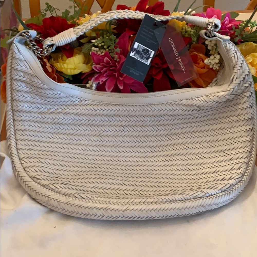 Donald Pliner, NWT, white all leather bag